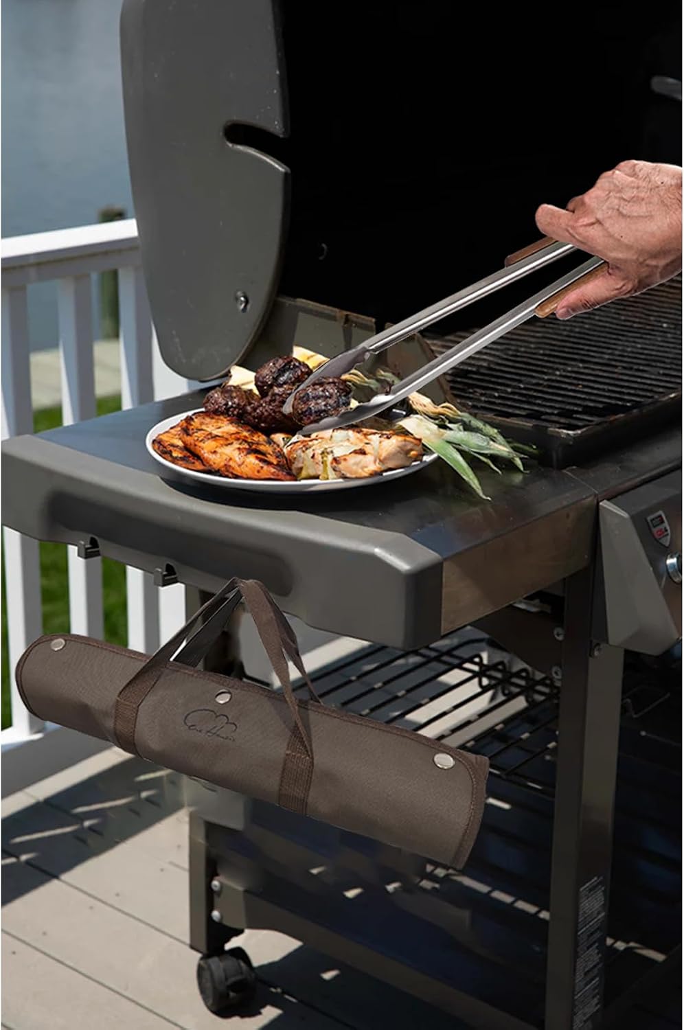 5pcs BBQ Grill Accessories Set - Stainless Steel Grilling Tools — view 2